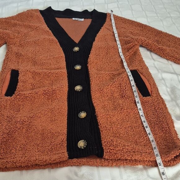 Women's Black and Brown Teddy Jacket - Picture 10 of 16